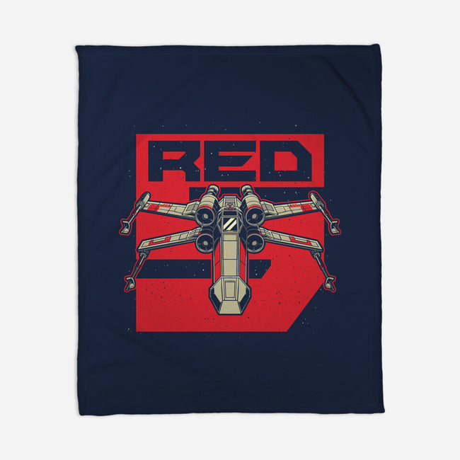 Red Spaceship Revolution-None-Fleece-Blanket-Studio Mootant