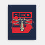 Red Spaceship Revolution-None-Stretched-Canvas-Studio Mootant