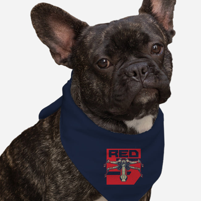 Red Spaceship Revolution-Dog-Bandana-Pet Collar-Studio Mootant