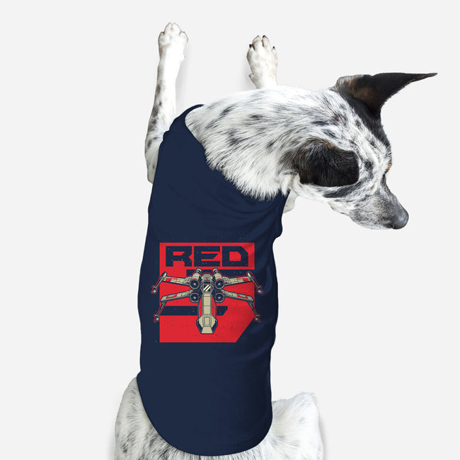 Red Spaceship Revolution-Dog-Basic-Pet Tank-Studio Mootant