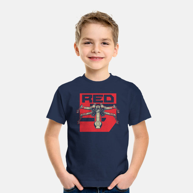 Red Spaceship Revolution-Youth-Basic-Tee-Studio Mootant