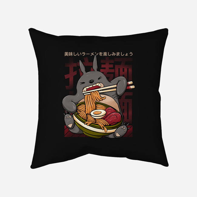 Totoro Ramen-None-Removable Cover-Throw Pillow-Ryuga