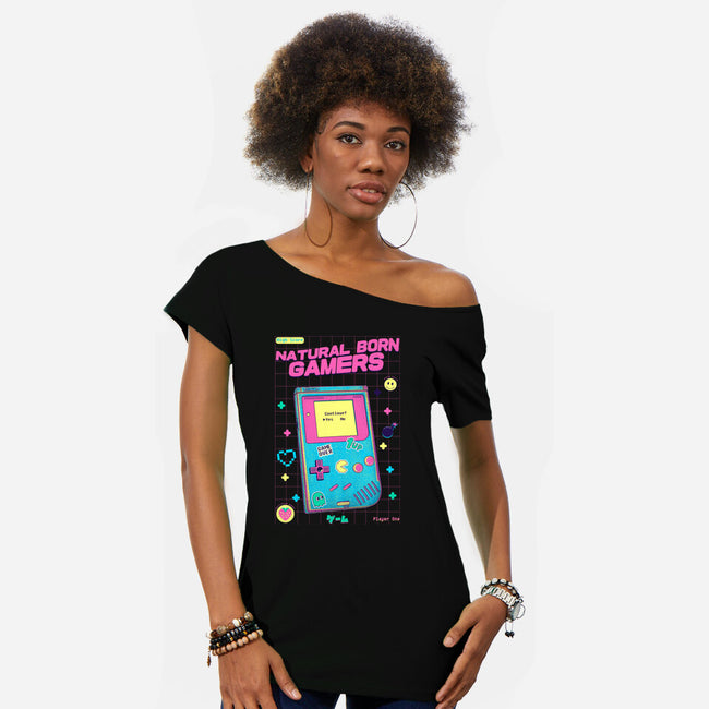 Natural Born Gamers-Womens-Off Shoulder-Tee-Jelly89