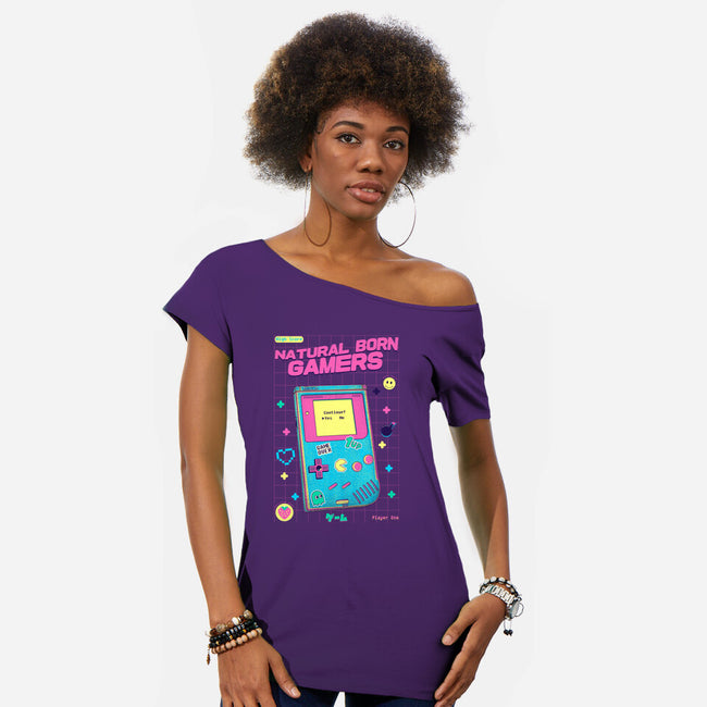 Natural Born Gamers-Womens-Off Shoulder-Tee-Jelly89