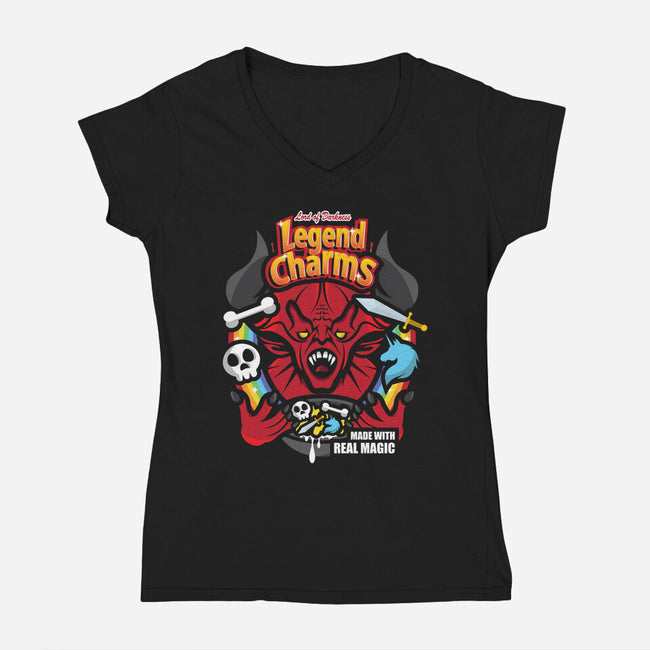 Legend Charms-Womens-V-Neck-Tee-jrberger