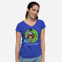 A Bit Greedy-Womens-V-Neck-Tee-imisko