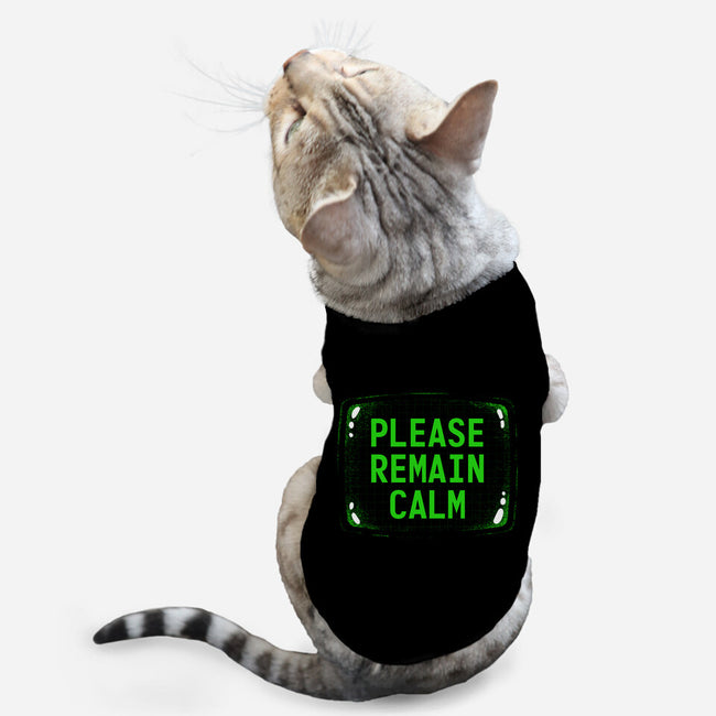 Please Remain Calm-Cat-Basic-Pet Tank-rocketman_art