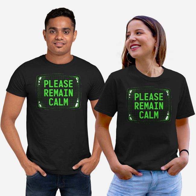 Please Remain Calm-Unisex-Basic-Tee-rocketman_art