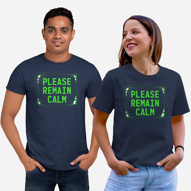 Please Remain Calm-Unisex-Basic-Tee-rocketman_art