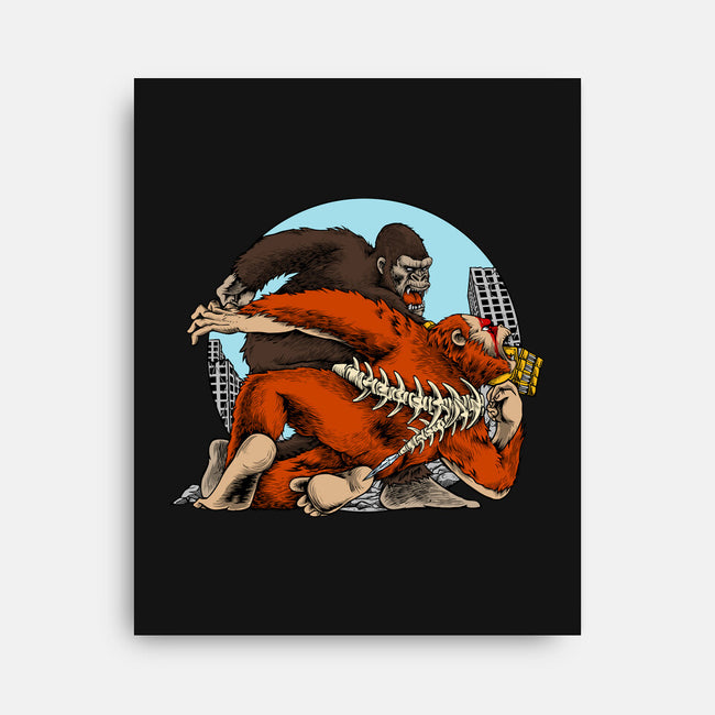 Kong Punch-None-Stretched-Canvas-joerawks