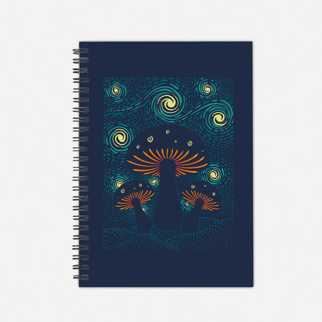 Starry Mushrooms-None-Dot Grid-Notebook-erion_designs