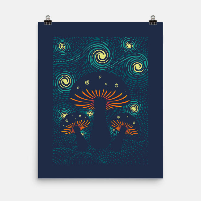 Starry Mushrooms-None-Matte-Poster-erion_designs