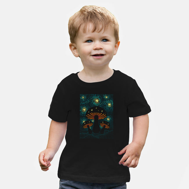 Starry Mushrooms-Baby-Basic-Tee-erion_designs