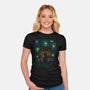 Starry Mushrooms-Womens-Fitted-Tee-erion_designs