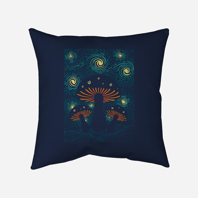 Starry Mushrooms-None-Removable Cover w Insert-Throw Pillow-erion_designs