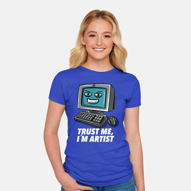 AI Artist-Womens-Fitted-Tee-zascanauta