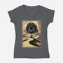 Dune Woodblock-Womens-V-Neck-Tee-DrMonekers