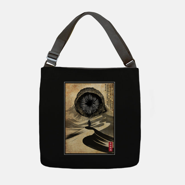 Dune Woodblock-None-Adjustable Tote-Bag-DrMonekers