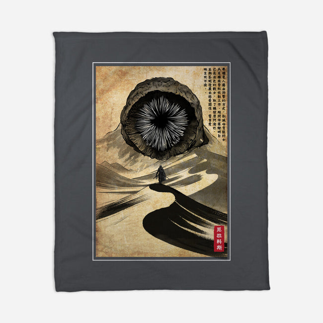 Dune Woodblock-None-Fleece-Blanket-DrMonekers