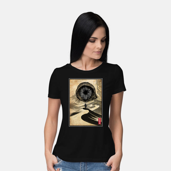 Dune Woodblock-Womens-Basic-Tee-DrMonekers