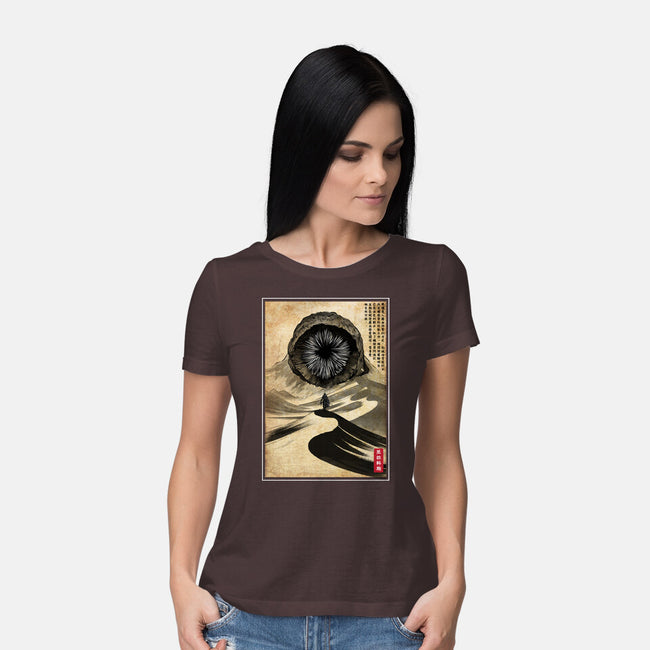 Dune Woodblock-Womens-Basic-Tee-DrMonekers