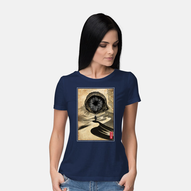 Dune Woodblock-Womens-Basic-Tee-DrMonekers