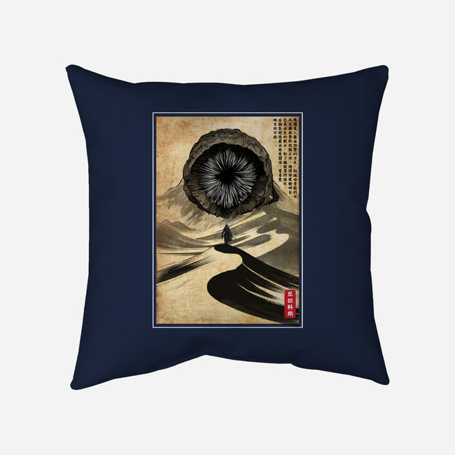 Dune Woodblock-None-Non-Removable Cover w Insert-Throw Pillow-DrMonekers