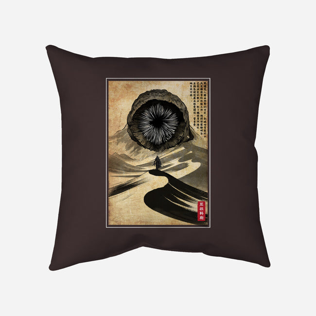 Dune Woodblock-None-Removable Cover w Insert-Throw Pillow-DrMonekers