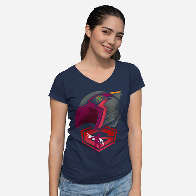 Jo The Condor-Womens-V-Neck-Tee-RamenBoy