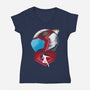 Ken The Eagle-Womens-V-Neck-Tee-RamenBoy