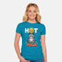 Hot Yoga-Womens-Fitted-Tee-Boggs Nicolas