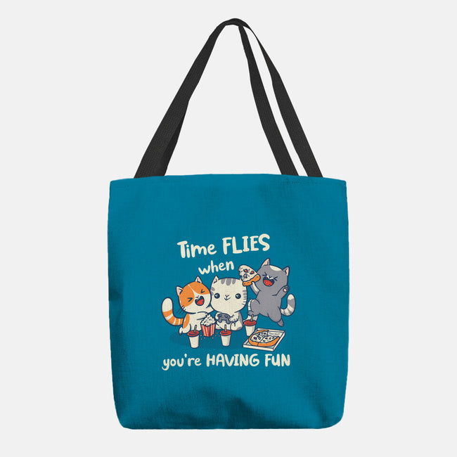 Time Flies-None-Basic Tote-Bag-Freecheese