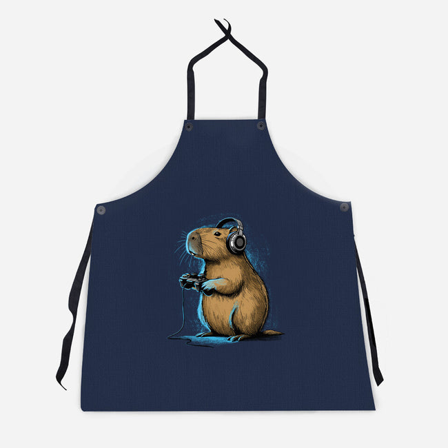 Capy-Gamer-Unisex-Kitchen-Apron-GoshWow