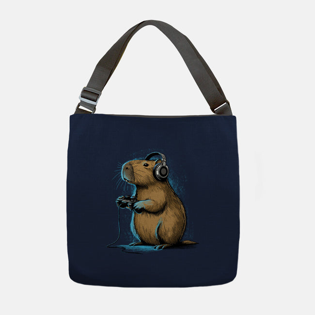 Capy-Gamer-None-Adjustable Tote-Bag-GoshWow