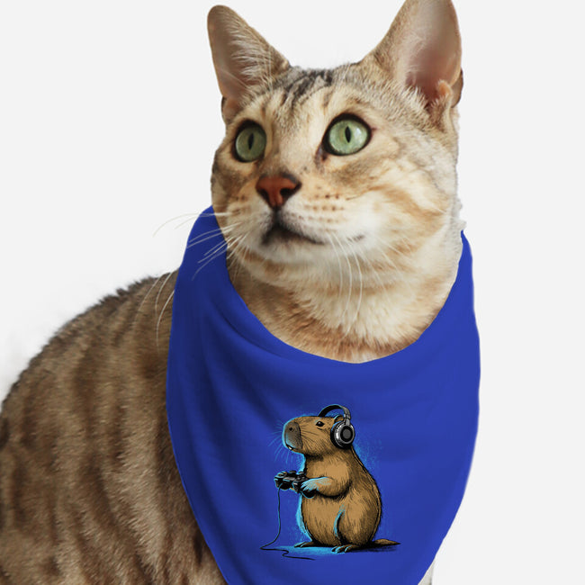 Capy-Gamer-Cat-Bandana-Pet Collar-GoshWow