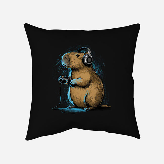 Capy-Gamer-None-Non-Removable Cover w Insert-Throw Pillow-GoshWow