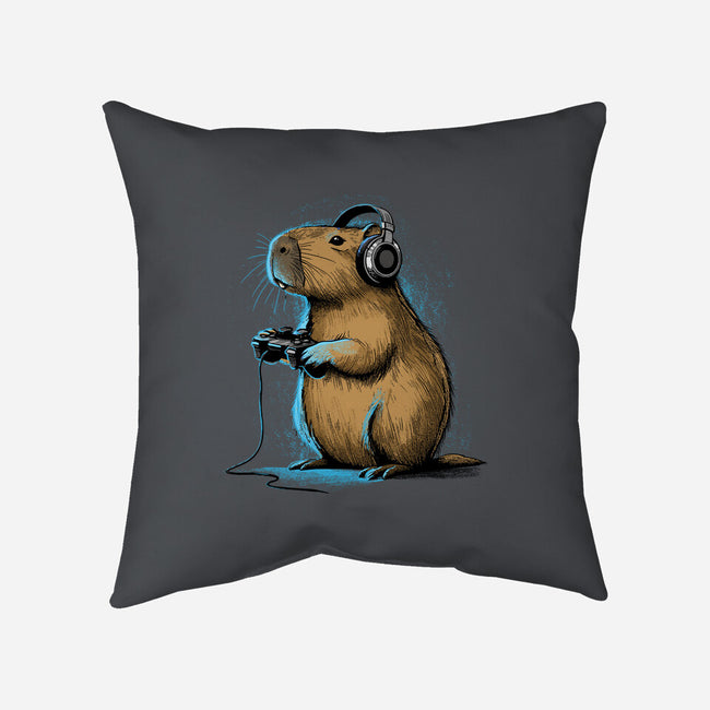 Capy-Gamer-None-Non-Removable Cover w Insert-Throw Pillow-GoshWow