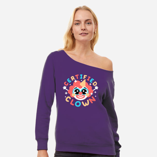 Certified Clown-Womens-Off Shoulder-Sweatshirt-NemiMakeit