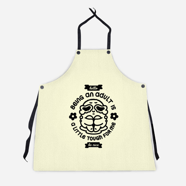 Being An Adult-Unisex-Kitchen-Apron-demonigote