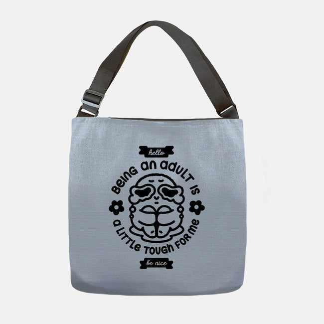 Being An Adult-None-Adjustable Tote-Bag-demonigote