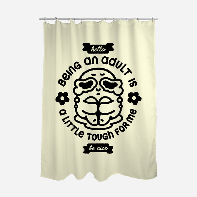 Being An Adult-None-Polyester-Shower Curtain-demonigote