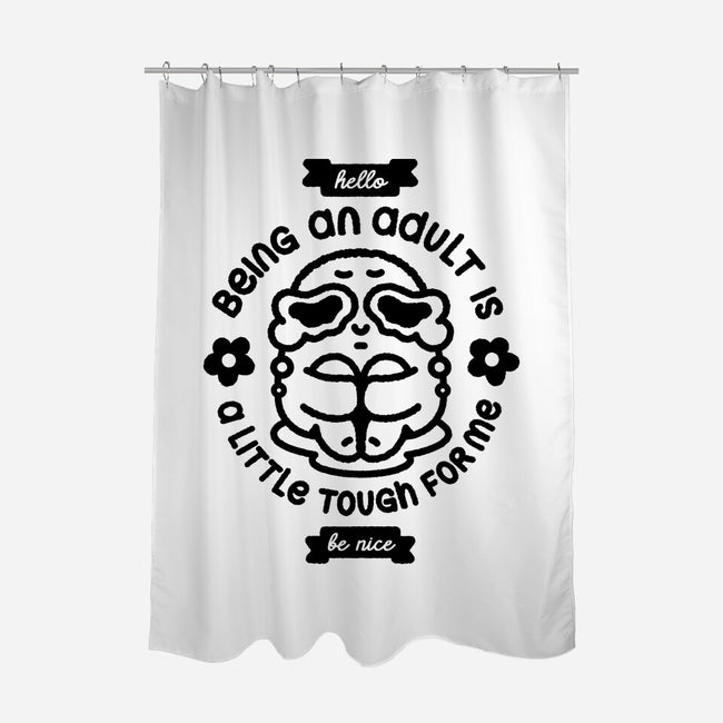 Being An Adult-None-Polyester-Shower Curtain-demonigote