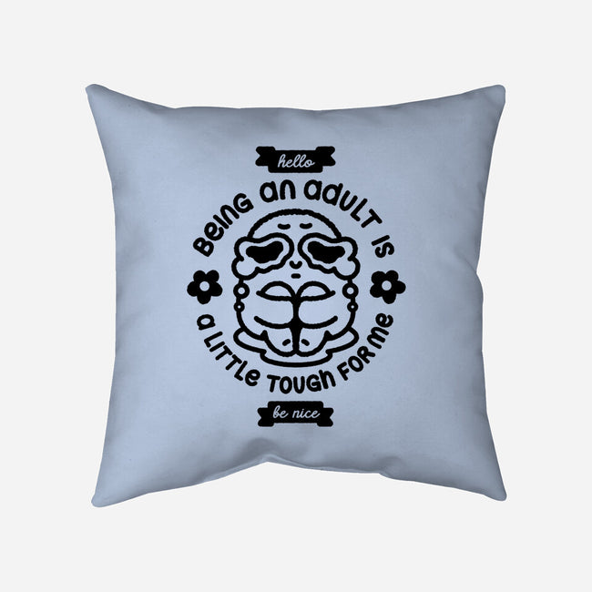 Being An Adult-None-Removable Cover-Throw Pillow-demonigote