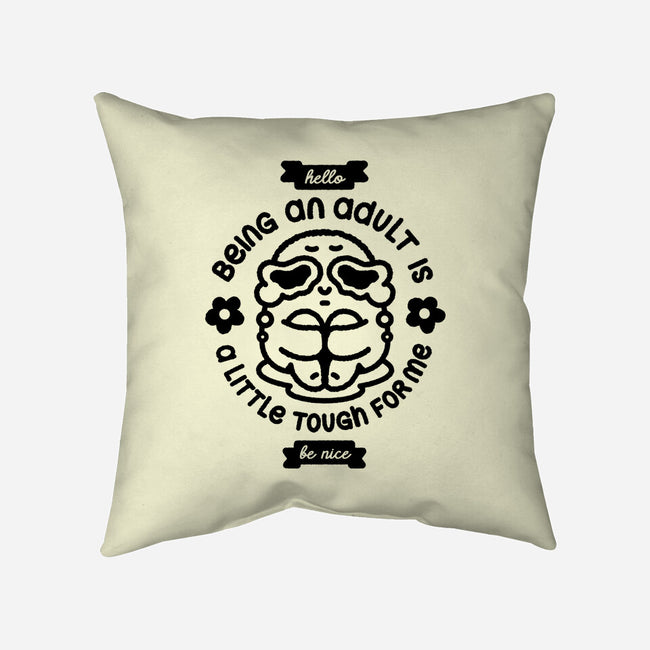 Being An Adult-None-Removable Cover-Throw Pillow-demonigote