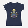 Hylian's Shield-Womens-V-Neck-Tee-Astrobot Invention