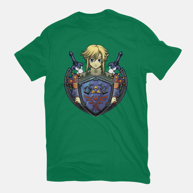 Hylian's Shield-Womens-Fitted-Tee-Astrobot Invention