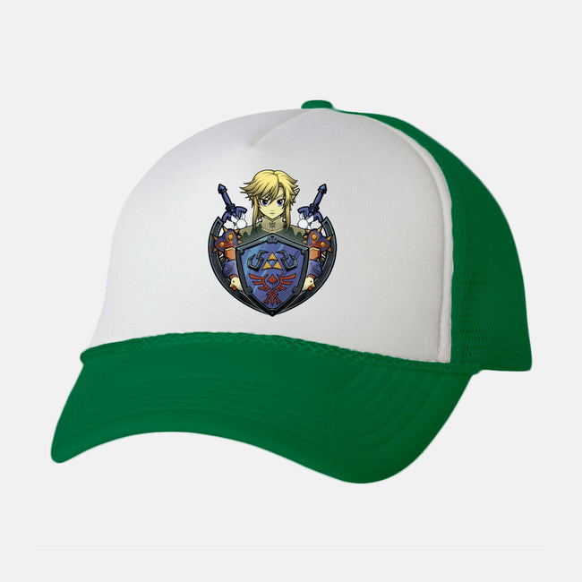 Hylian's Shield-Unisex-Trucker-Hat-Astrobot Invention