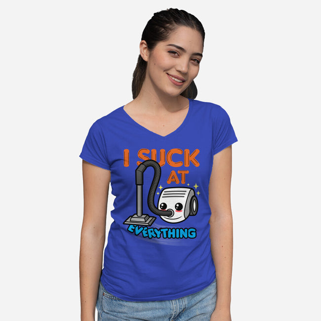 I Suck At Everything-Womens-V-Neck-Tee-Boggs Nicolas