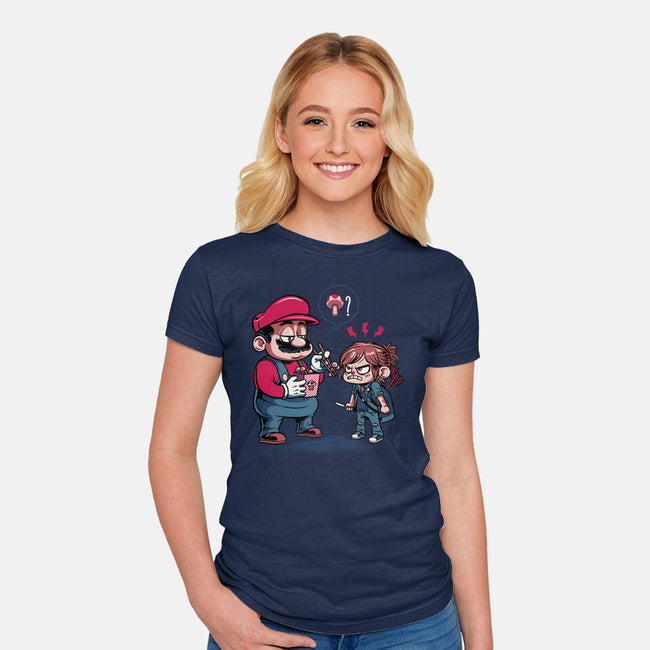 Do You Like Shrooms-Womens-Fitted-Tee-Chinellatto