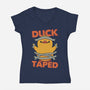 Duck Taped-Womens-V-Neck-Tee-tobefonseca